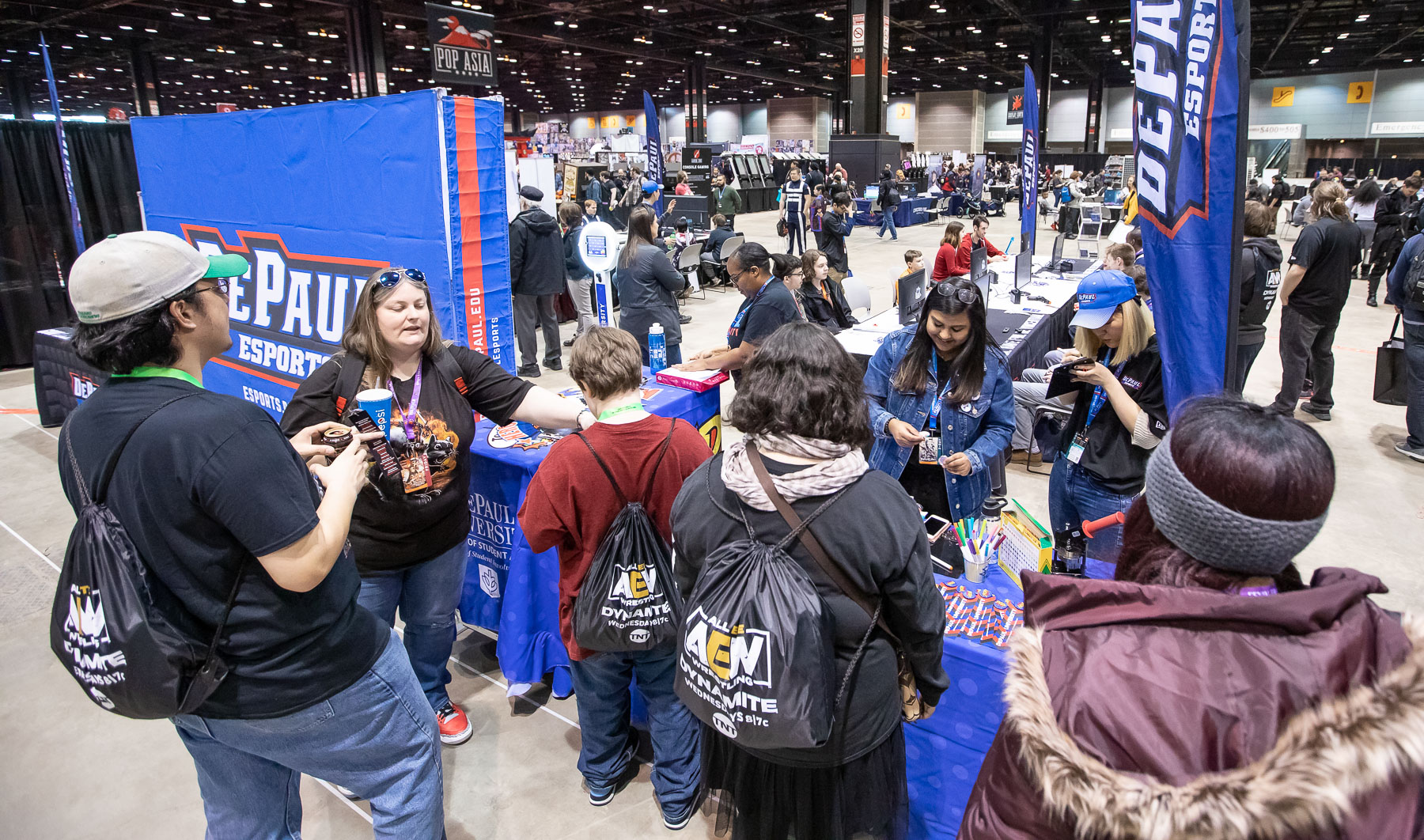 For the second year, DePaul Esports co-sponsored the Game Zone at C2E2. (DePaul University/Jeff Carrion)